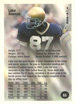 1994 Superior Rookies - Gold #65 Lake Dawson Back