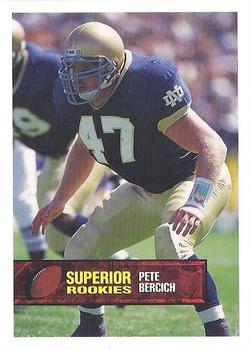 1994 Superior Rookies - Samples #61 Pete Bercich Front