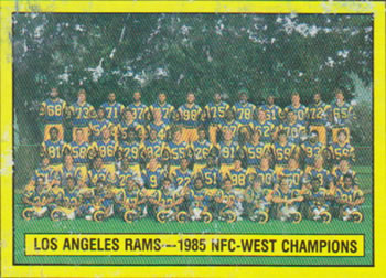 1986 Topps - Wax Box Bottom Singles #C Los Angeles Rams Front