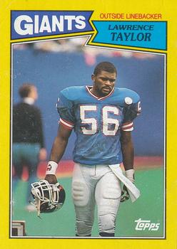 1987 Topps - Wax Box Bottom Panels Singles #M Lawrence Taylor Front