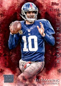 2014 Topps Inception - Red #16 Eli Manning Front