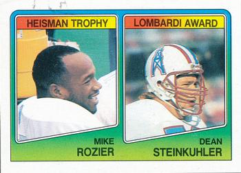 1988 Topps - Wax Box Bottom Panels Singles #N Mike Rozier / Dean Steinkuhler Front