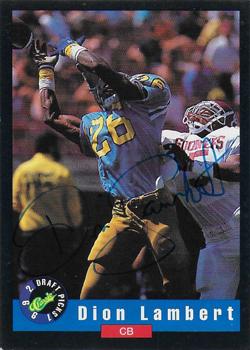 1992 Classic Draft Picks - Autographs #NNO Dion Lambert Front