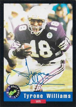 1992 Classic Draft Picks - Autographs #NNO Tyrone Williams Front