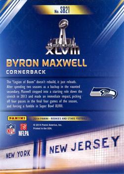 2014 Panini Rookies & Stars - Super Bowl #SB21 Byron Maxwell Back