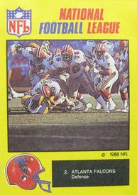 1988 Monty Gum NFL - Stickers #2 Atlanta Falcons Front