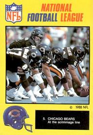 1988 Monty Gum NFL - Stickers #5 Chicago Bears Front
