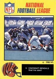 1988 Monty Gum NFL - Stickers #9 Cincinnati Bengals Front