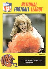 1988 Monty Gum NFL - Stickers #11 Cincinnati Bengals Front