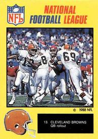 1988 Monty Gum NFL - Stickers #13 Cleveland Browns Front