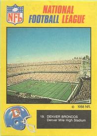 1988 Monty Gum NFL - Stickers #19 Denver Broncos Front