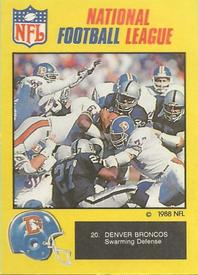 1988 Monty Gum NFL - Stickers #20 Denver Broncos Front