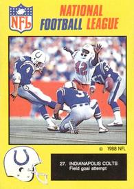 1988 Monty Gum NFL - Stickers #27 Indianapolis Colts Front