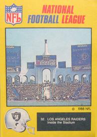 1988 Monty Gum NFL - Stickers #32 Los Angeles Raiders Front