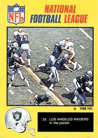 1988 Monty Gum NFL - Stickers #33 Los Angeles Raiders Front