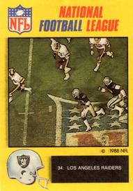 1988 Monty Gum NFL - Stickers #34 Los Angeles Raiders Front