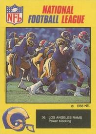 1988 Monty Gum NFL - Stickers #36 Los Angeles Rams Front