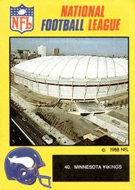 1988 Monty Gum NFL - Stickers #40 HHH Metrodome - Vikings Front