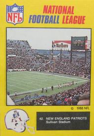 1988 Monty Gum NFL - Stickers #42 New England Patriots Front