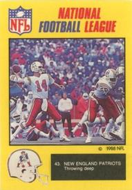 1988 Monty Gum NFL - Stickers #43 New England Patriots Front