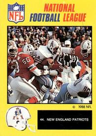 1988 Monty Gum NFL - Stickers #44 New England Patriots Front
