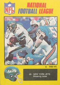 1988 Monty Gum NFL - Stickers #49 New York Jets Front