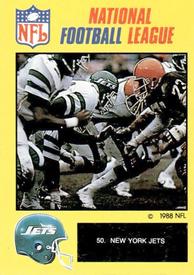 1988 Monty Gum NFL - Stickers #50 New York Jets Front