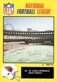 1988 Monty Gum NFL - Stickers #58 St. Louis Cardinals Front