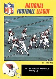 1988 Monty Gum NFL - Stickers #59 St. Louis Cardinals Front
