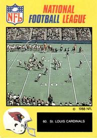 1988 Monty Gum NFL - Stickers #60 St. Louis Cardinals Front