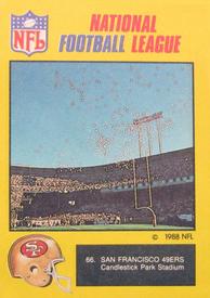 1988 Monty Gum NFL - Stickers #66 San Francisco 49ers Front