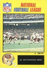 1988 Monty Gum NFL - Stickers #68 San Francisco 49ers Front