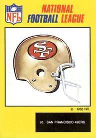 1988 Monty Gum NFL - Stickers #95 San Francisco 49ers Front