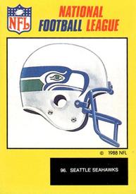 1988 Monty Gum NFL - Stickers #96 Seattle Seahawks Front
