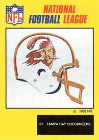 1988 Monty Gum NFL - Stickers #97 Tampa Bay Buccaneers Helmet Front