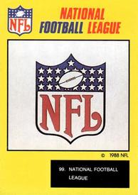 1988 Monty Gum NFL - Stickers #99 National Football League Front