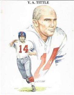 1989 All Time Great Quarterbacks #9 Y.A. Tittle Front