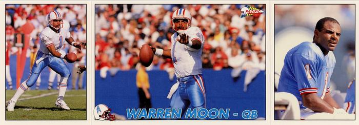 1992 Pacific Triple Folder #10 Warren Moon Front
