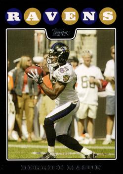 2008 Topps Baltimore Ravens #BAL3 Derrick Mason Front