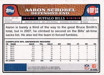 2008 Topps Buffalo Bills #4 Aaron Schobel Back