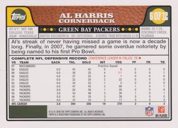 2008 Topps Green Bay Packers #6 Al Harris Back