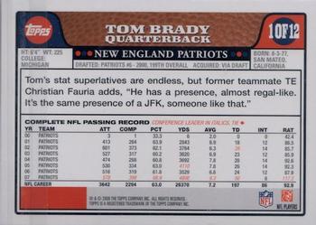 2008 Topps New England Patriots #NE1 Tom Brady Back
