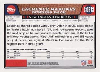 2008 Topps New England Patriots #NE3 Laurence Maroney Back