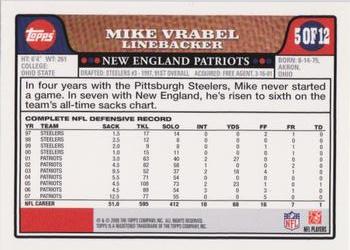 2008 Topps New England Patriots #NE5 Mike Vrabel Back