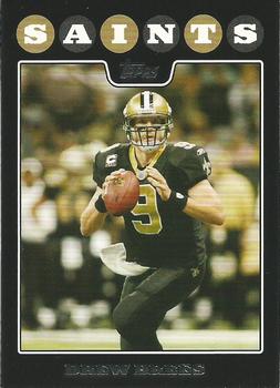2008 Topps New Orleans Saints #1 Drew Brees Front
