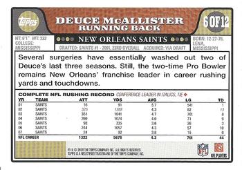 2008 Topps New Orleans Saints #6 Deuce McAllister Back