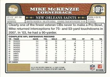 2008 Topps New Orleans Saints #9 Mike McKenzie Back