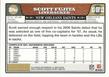 2008 Topps New Orleans Saints #10 Scott Fujita Back