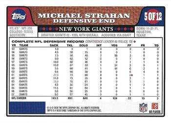 2008 Topps New York Giants #NYG5 Michael Strahan Back