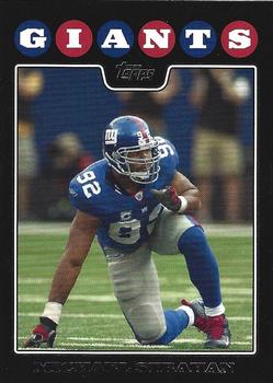 2008 Topps New York Giants #NYG5 Michael Strahan Front